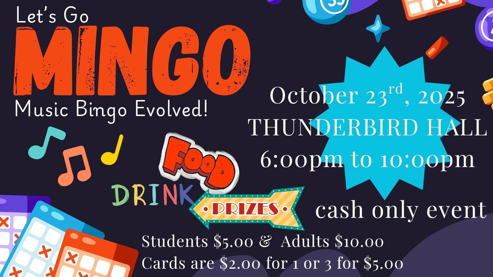 Lets go MINGO - Music Bingo Grad 2026 Fundraiser