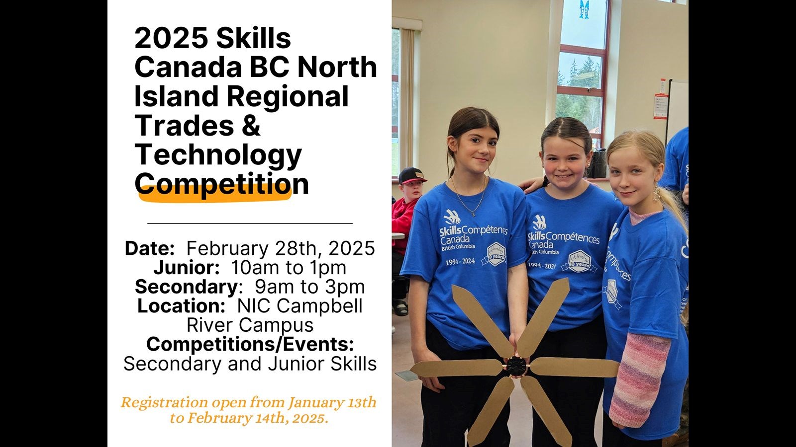 2025 Skills Canada BC North Island Regional Trades & Technology Competition