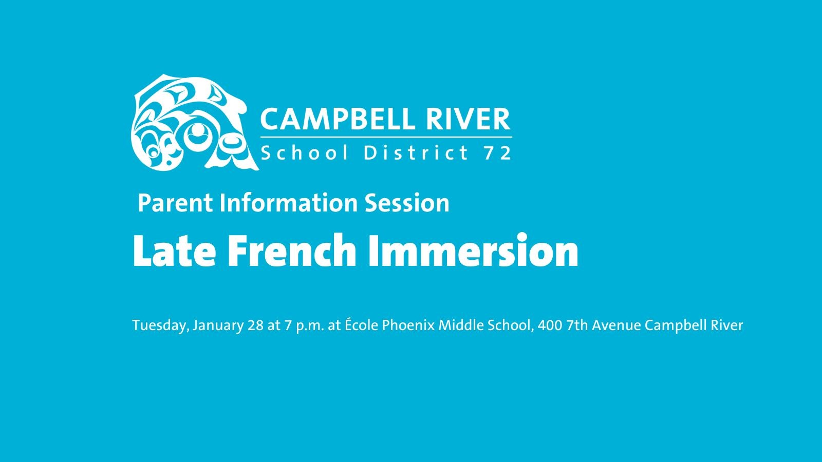 Late French Immersion Parent Information Session