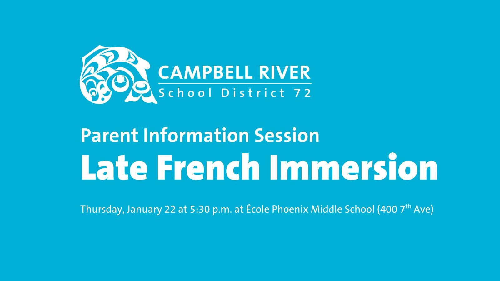 Late French Immersion Parent Info Session January 22, 2026