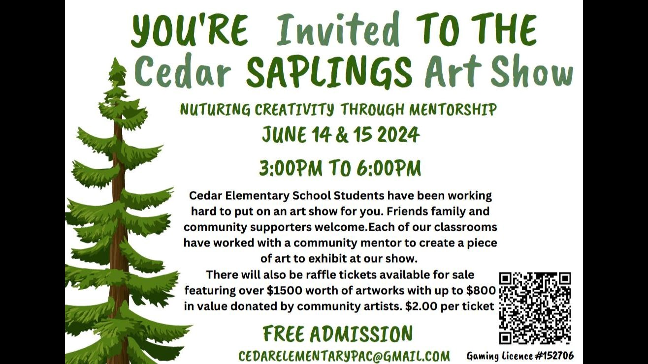 Cedar Saplings Art Show Add