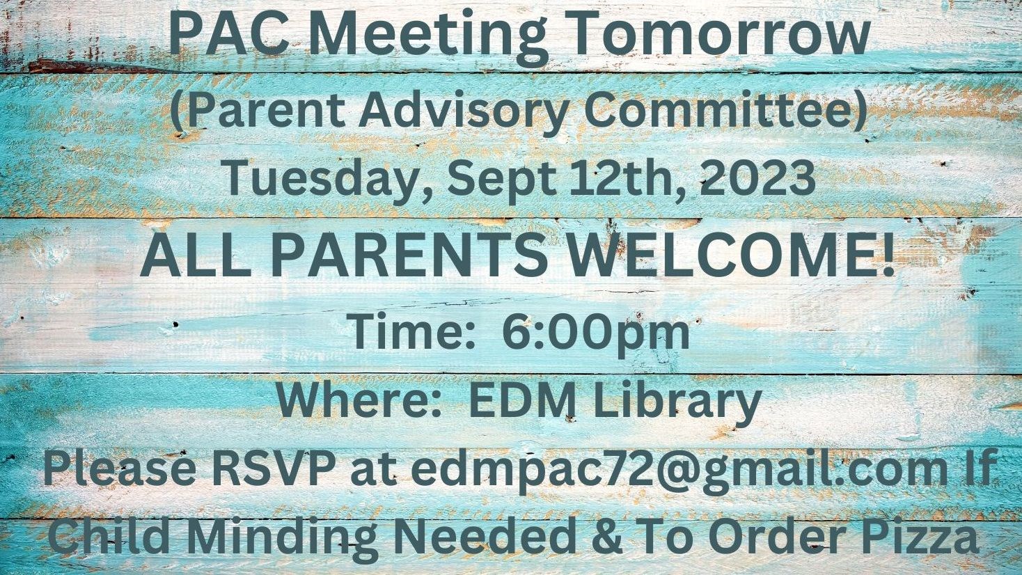 PAC Meeting Sept 12th 2023