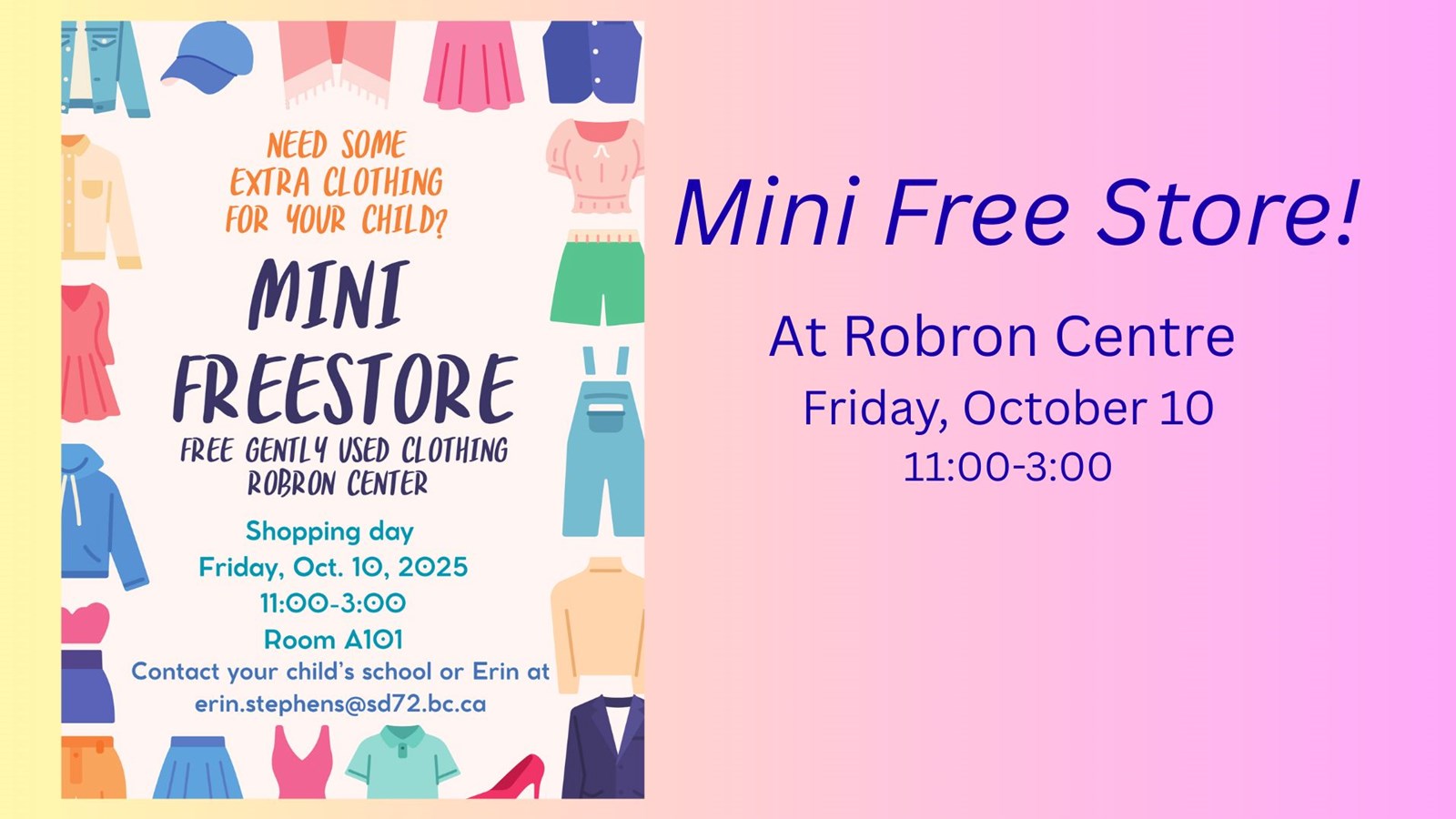 Mini Free Store at Robron!