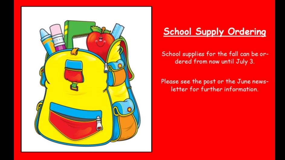 school supply ordering