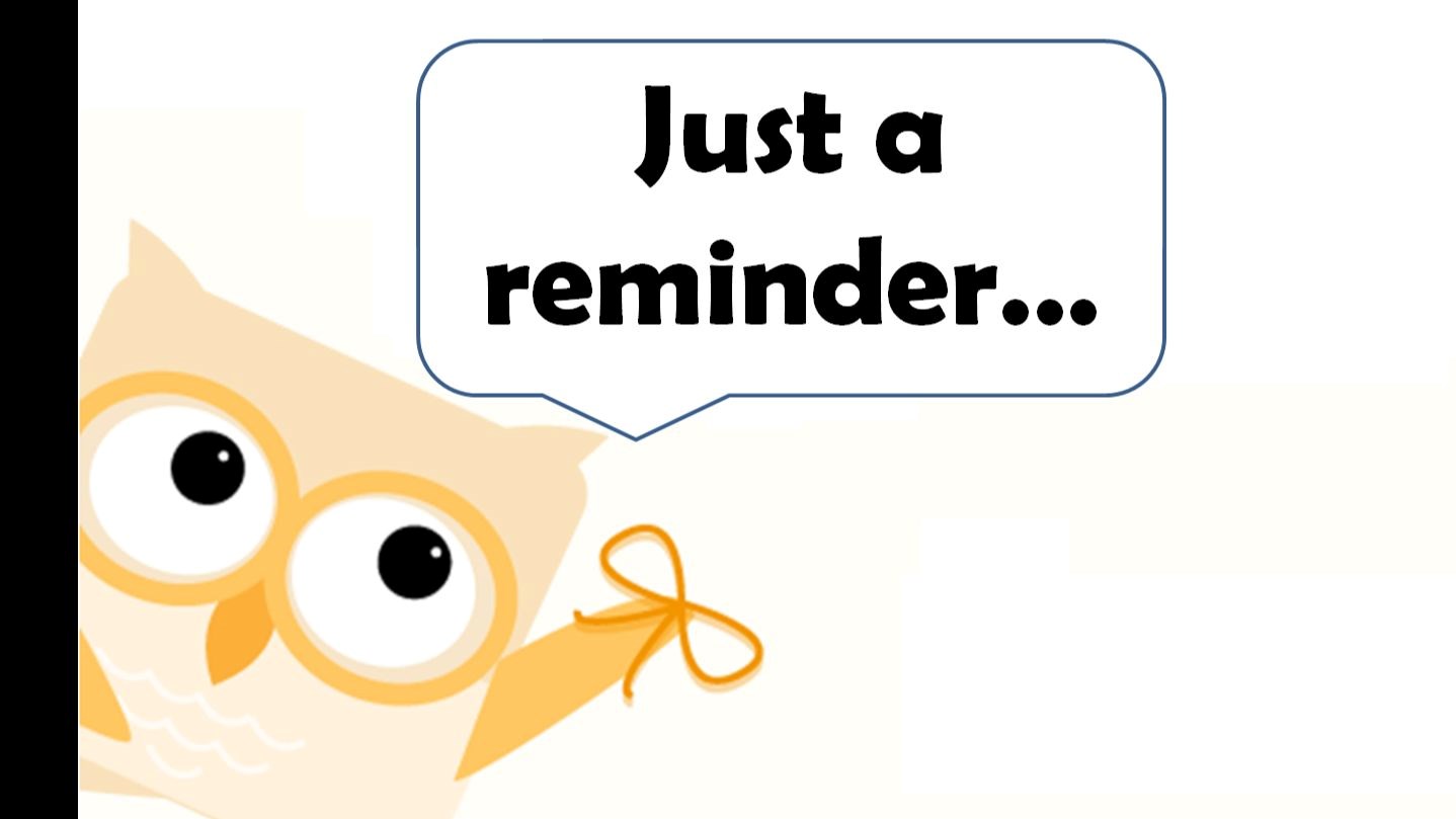 friendly reminder clipart