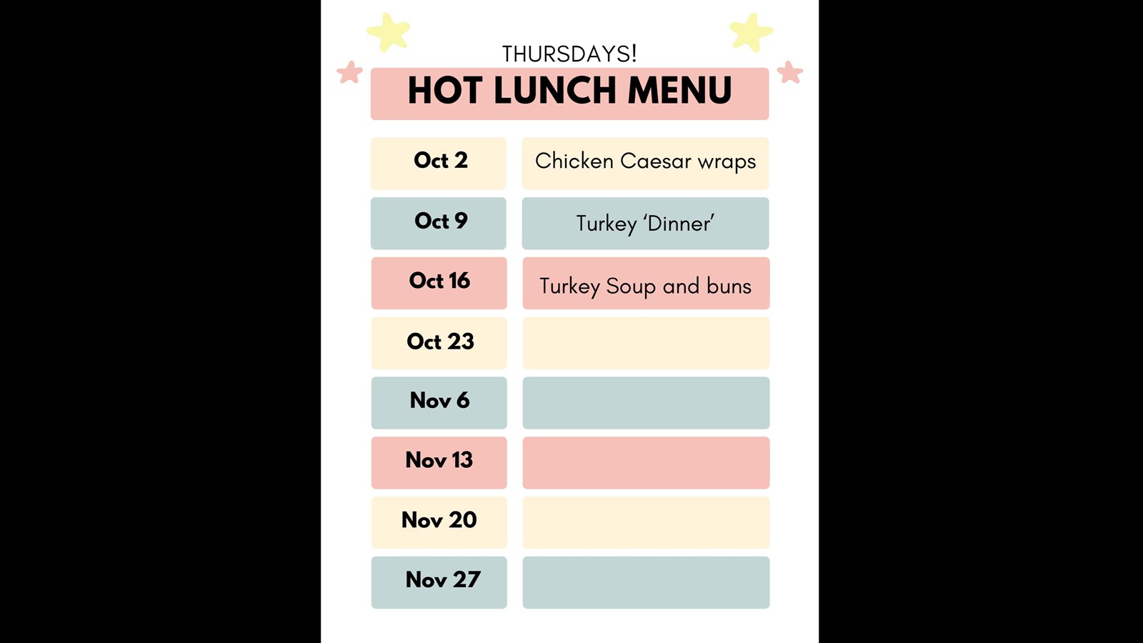 Hot Lunch