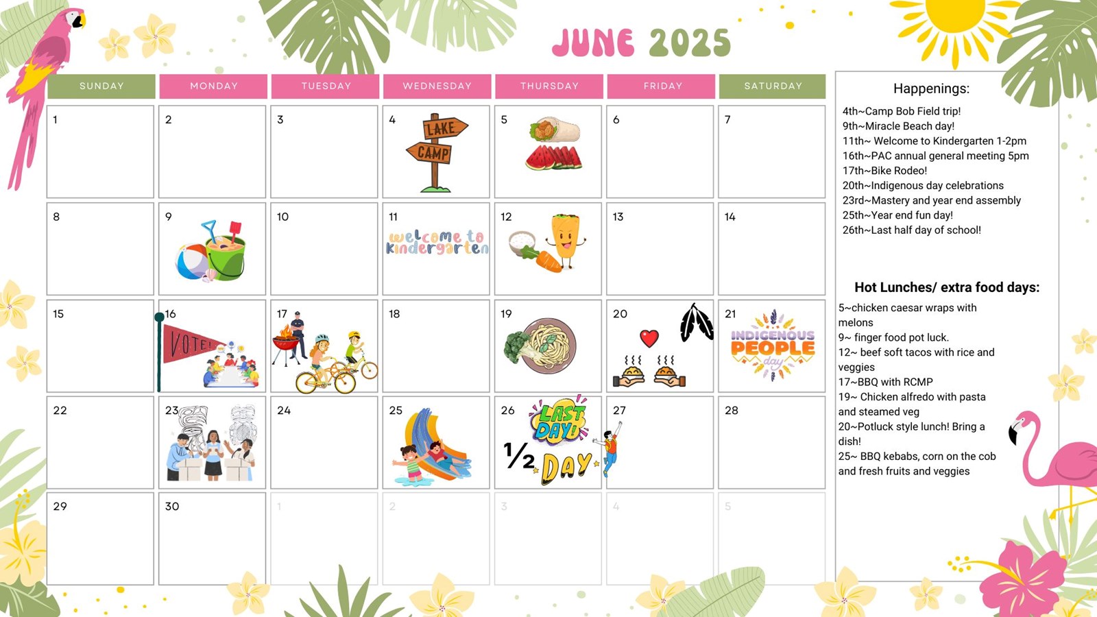 June Calendar of Events