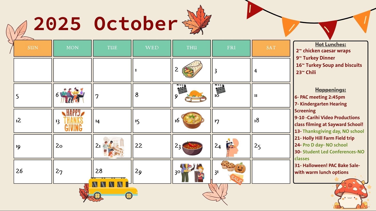 October happenings image