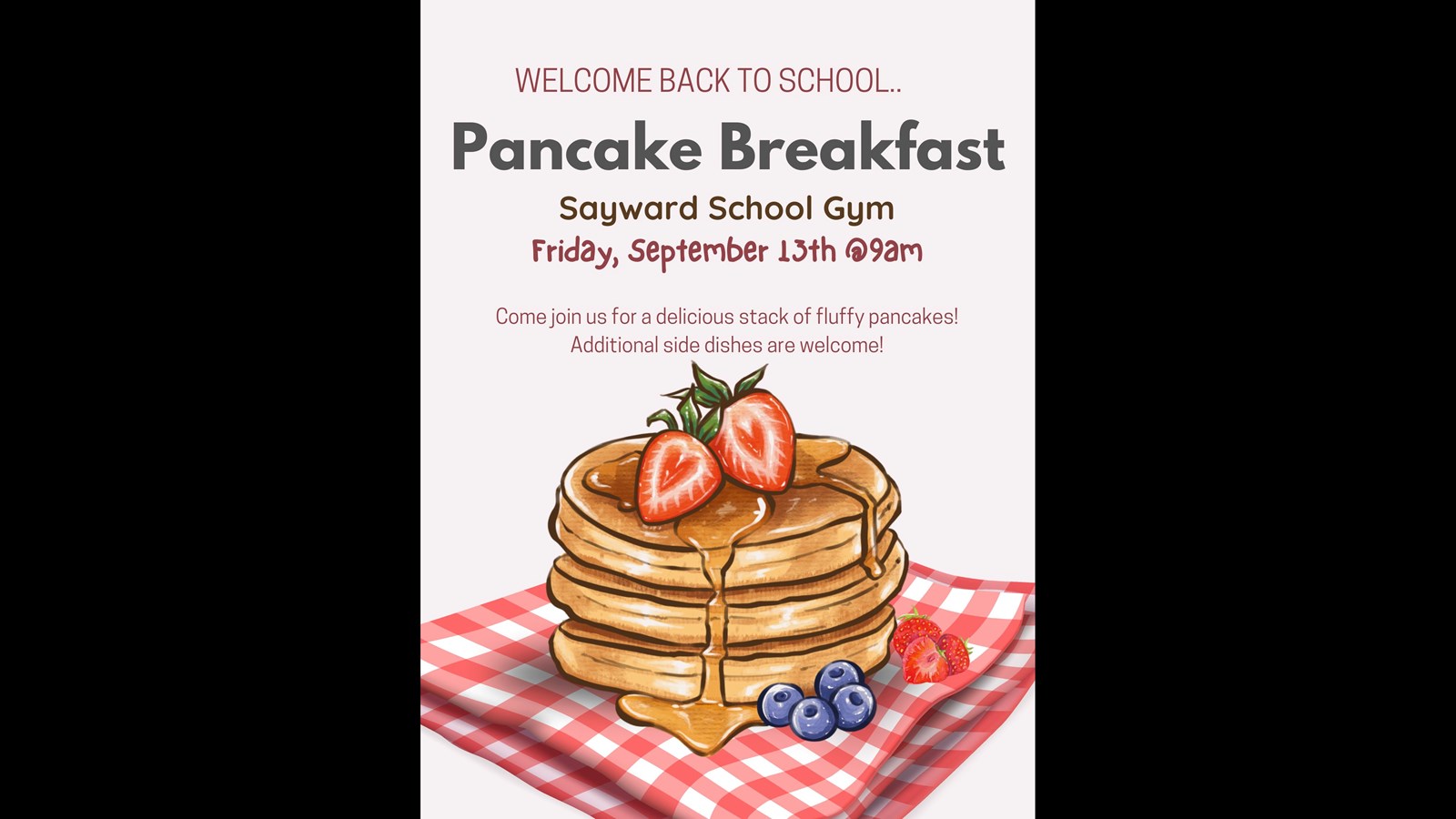 Pancake breakfast poster