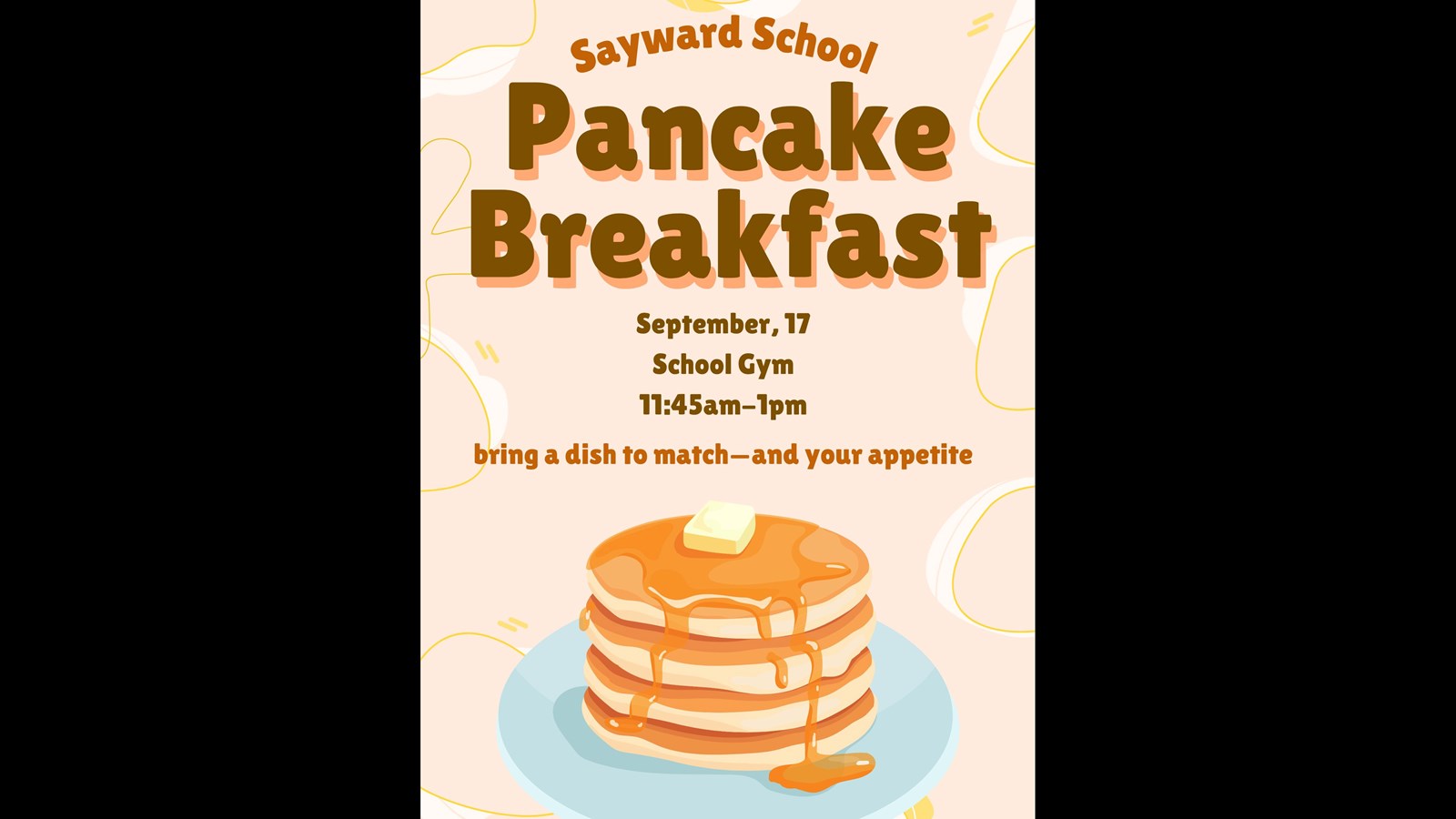 Pancake breakfast graphic