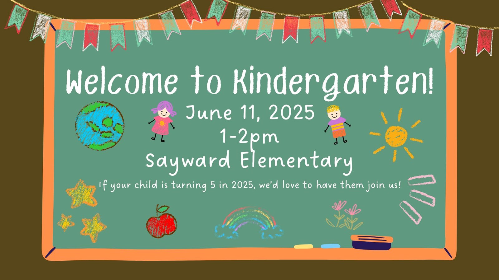 Welcome to Kindergarten poster 2025